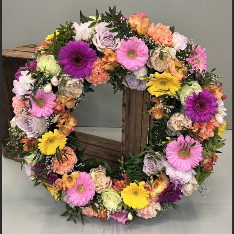 Lyserød og orange krans